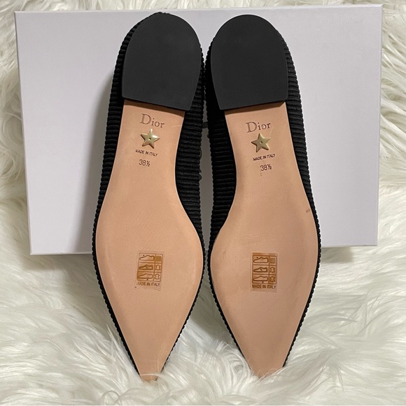 ❌SOLD❌ Christian Dior Embroidered Fabric Ballerina Flats - Picture 6 of 13